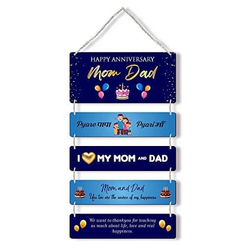 Regalo Casila Beautiful Printed Mom And Dad Wooden Wall Hanging With Meaningful Quote