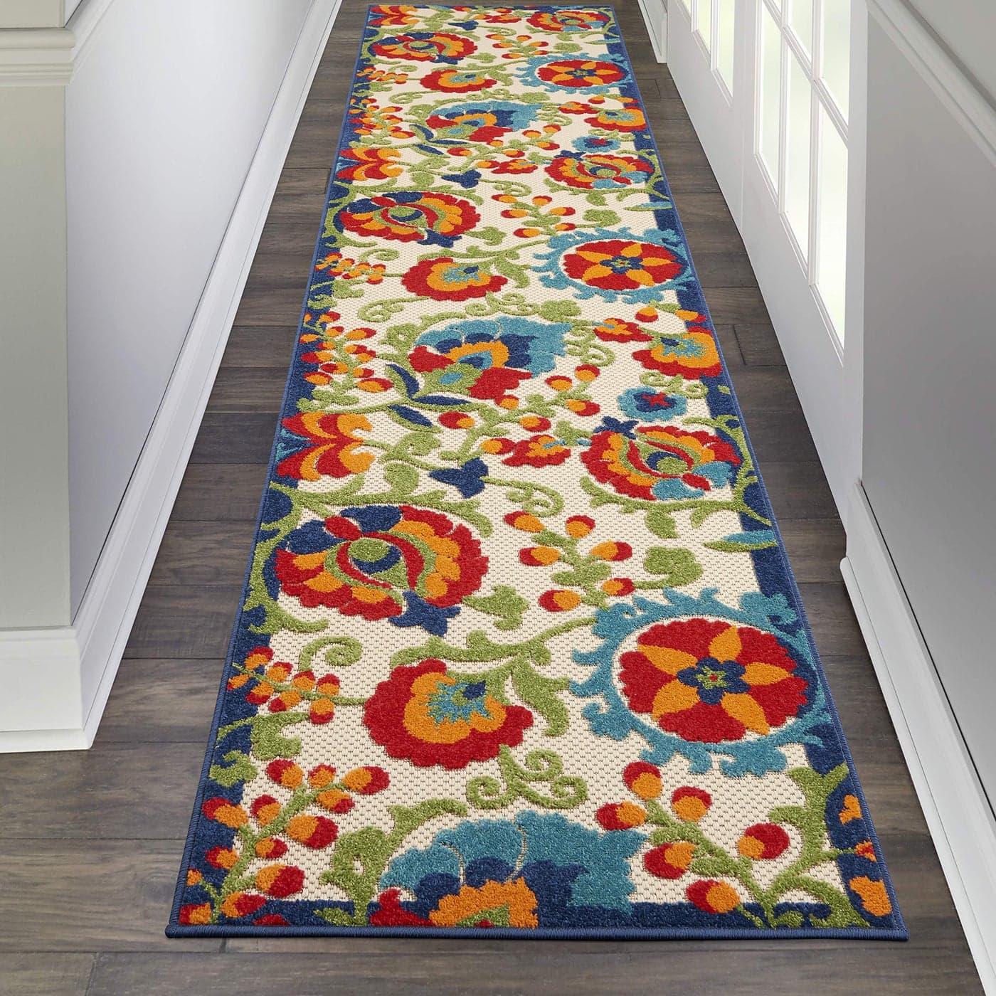 Nourison Aloha 23 x 10 Multicolor Outdoor IndoorOutdoor Rug
