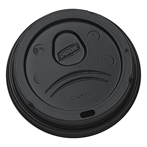 Dixie 20 and 24 oz. Dome Hot Coffee Cup Lid by GP PRO (Georgia-Pacific), Black, D9550B, 1,000 Count (100 Lids Per Sleeve, 10 Sleeves Per Case), X-Large