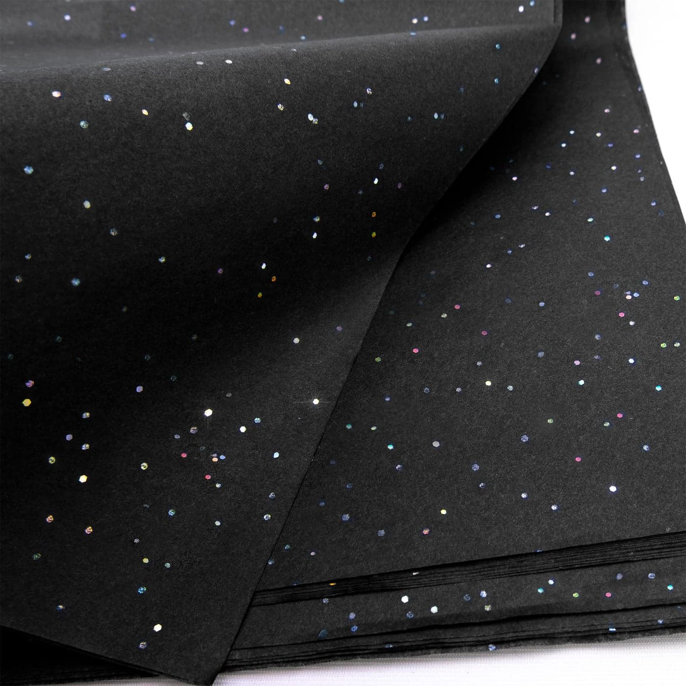 MR FIVE 30 Sheets Large Size Glitter Tissue Paper 20 x 28 Black Glitter for Gift Bags Sparkle Gift Wrapping for Holidays