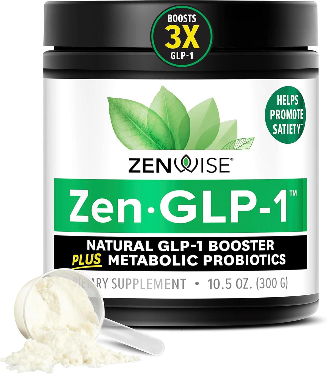 Zenwise Health ZenGLP1 Natural GLP1 with Probiotic for Women Men Metabolic Probiotics to Help Control Hunger Cravings and Support Digestive Health GLP1 Supplement Support 30Day Serving