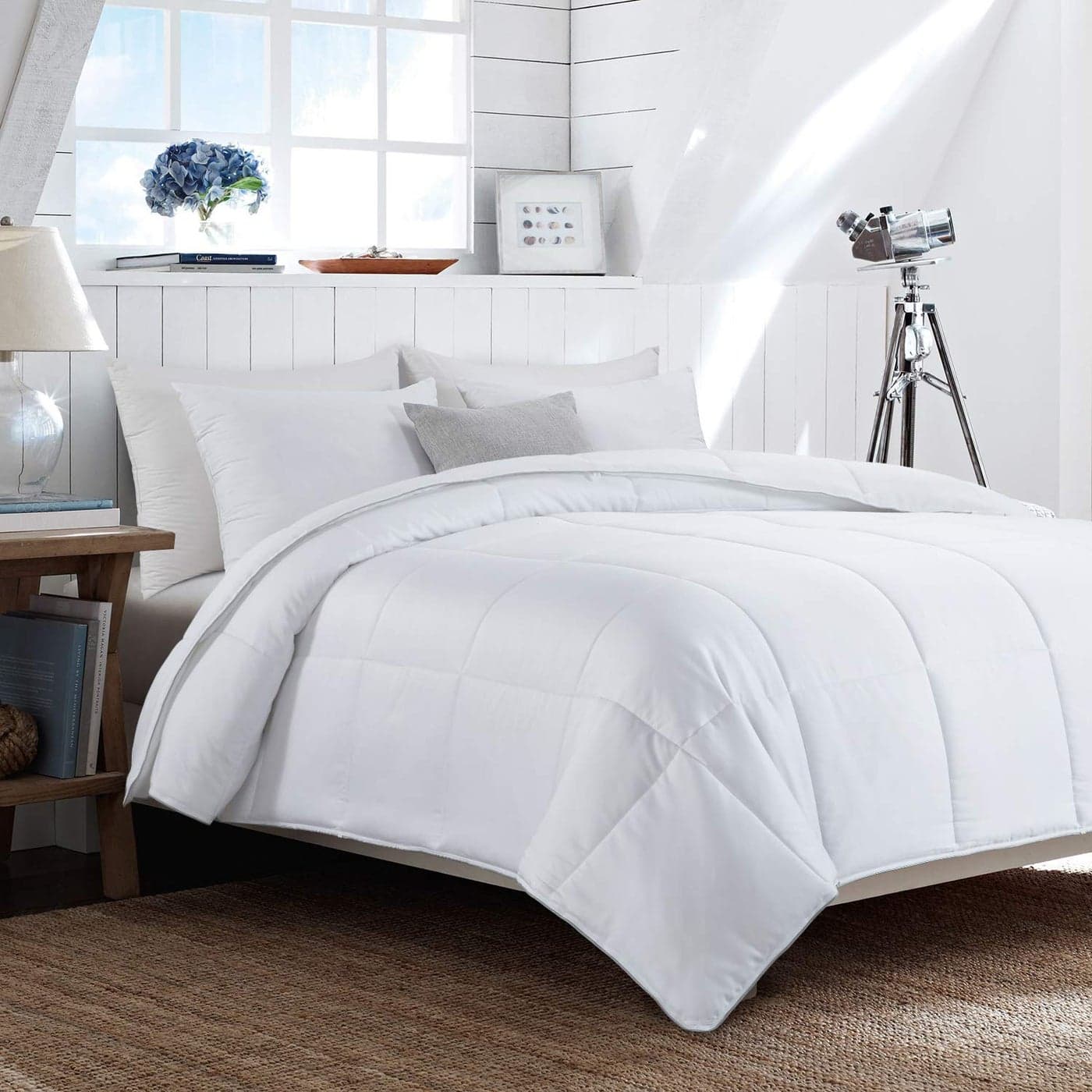 HOMBYS Lightweight Cooling Comforter Cal King Size100 Rayon Derived from Bamboo Shell Down Alternative Duvet InsertWhite Soft Summer Comforter for Hot Sleepers8 Corner Tabs