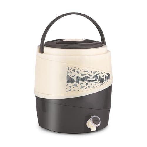 Trueware ICE Berg 12 Insulated Water Jug, 10 litres | Grey | PU Insulated | Food Grade | Easy to Carry | BPA Free | Ideal for Travel | Picnic | Homes | Office | Shops | Clinics