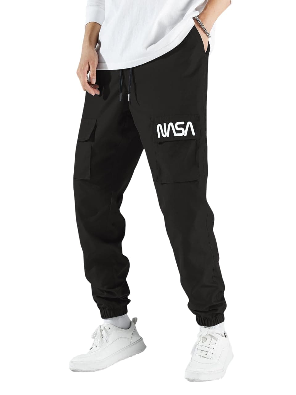 TAGAS Boy's Relaxed Mid Rise Casual Pants (KC-3-NASA-BLACK- Black_11 Years-12 Years)