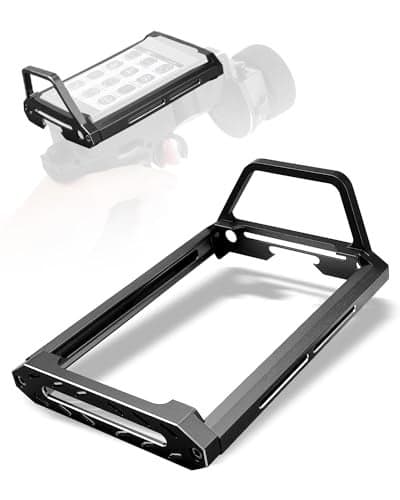 QAGGUM Transmitter Protector Frame Compatible with Flysky Noble NB4 Pro NB4 Lite NB4 Aluminum Alloy Metal Protector Frame for RC Car Transmitter Black