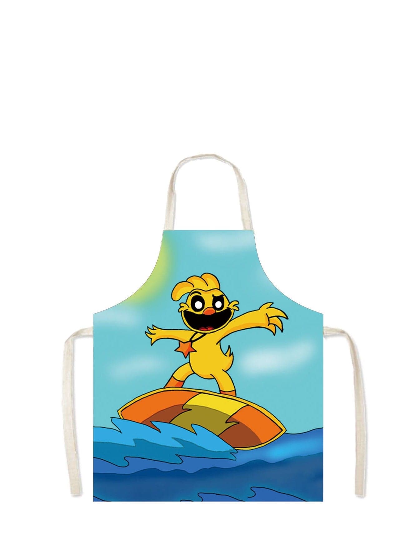 2Pcs Smiling Critters Chapter 3 CatNapSurrounding Anime Apron Cute Print Kitchen Anti fouling Cover for Parent Child