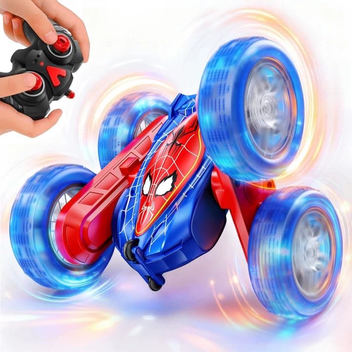 Veeniix V996 Spider Remote Control Car RC Cars with Double Sided 360 Flip 4WD Rechargeable Stunt Car Indoor Outdoor Toys for Boys 4 5 6 7 8 9 10 11 12 Birthday for Kids Age 412