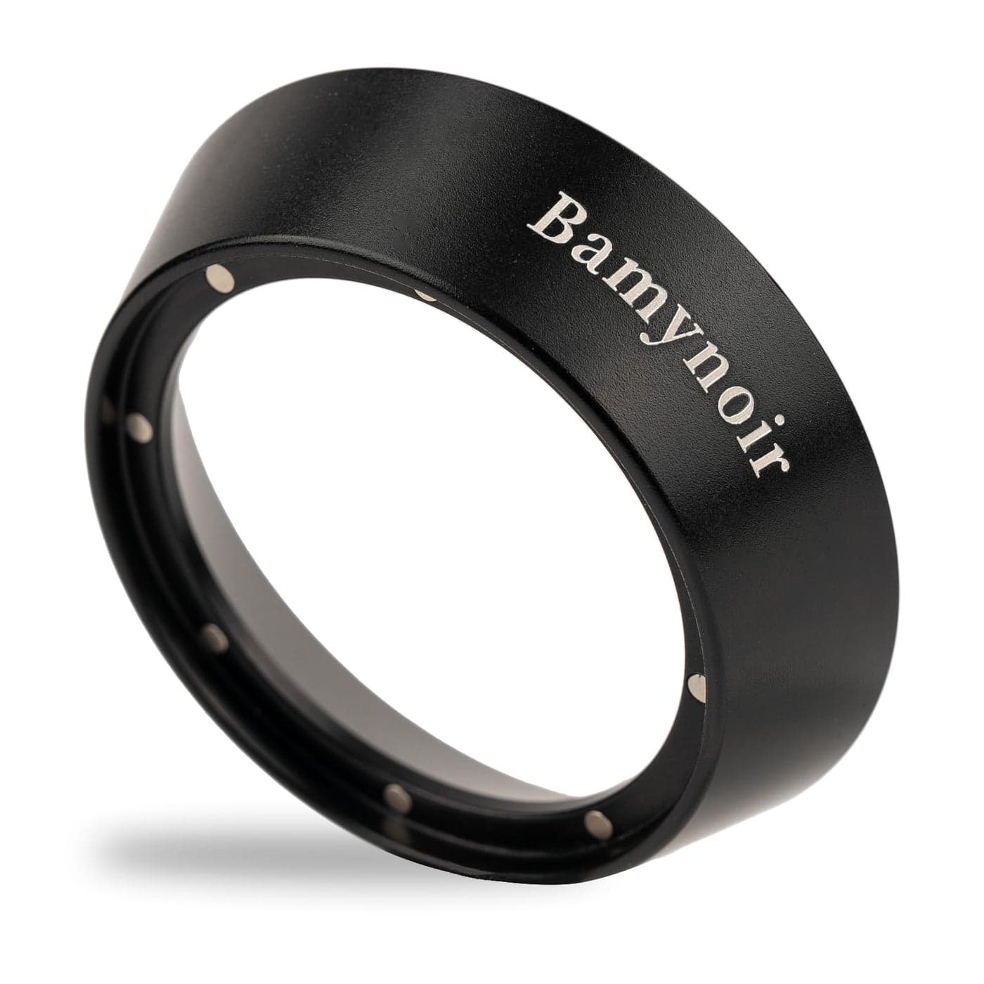 Bamynoir Magnetic 58mm dosing Funnel Compatible with protafilterEspresso Coffee Dosing Ring 20mm Anodized with 8 Neodymium Black 58mm