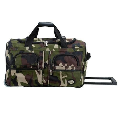 Rockland Rolling Duffel Bag, CAMO, 22"