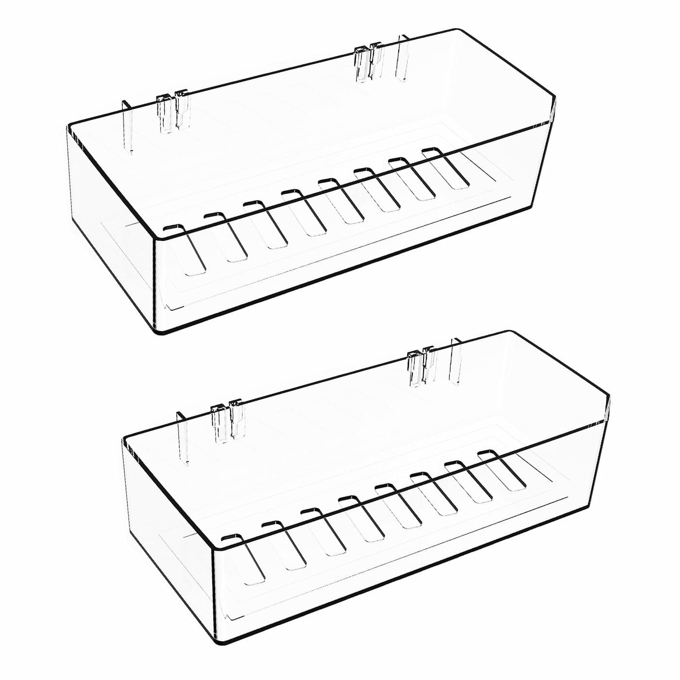 Cq acrylic Bathroom Shower Shelf Organizer RackAdhesive Shower Organizer for Bathroom StorageHome DecorKitchenWall Shower Caddy Shelf Non Drilling Adhesive and No Damage Wall Mount2 Pack Clear