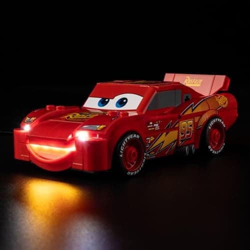 Nitemode Light Kit Compatible with Lego Speed Champions Lightning McQueen Upgraded Pixar Cars Models Set Lighting Accessories No Model