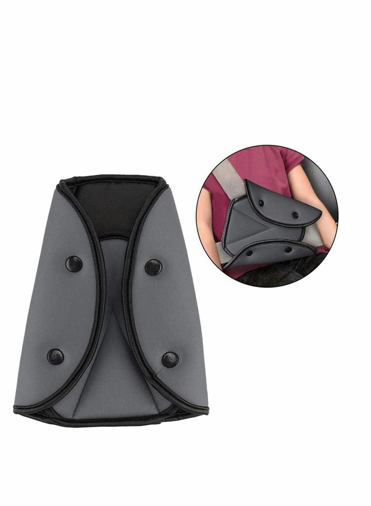 Car Seat Belt Pad Cover,Seat Belt Pads,Triangle Seat Belt Adjuster for Kids Car Seatbelt Safety Cover Protective Adjuster Black Car Seat Belt Fixator for Children Adults