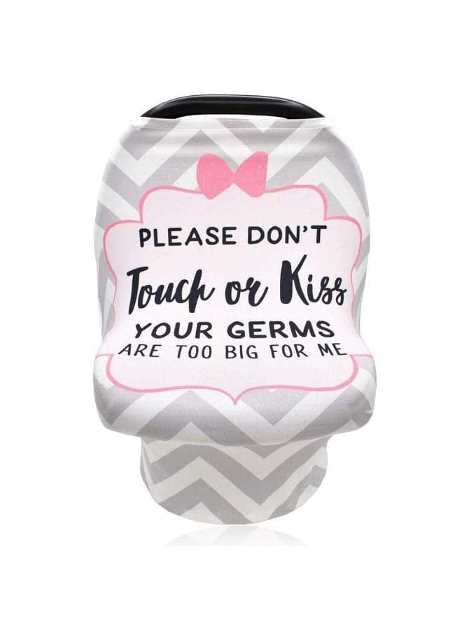 Baby Car Seat Covers, No Touching Sign Car seat Canopy, Infant Stroller Covers for Newborn Girl Boy, Multiuse Nursing Covers for Breastfeeding, Ultra-Soft Breathable, Nursing Scarf, Wavy
