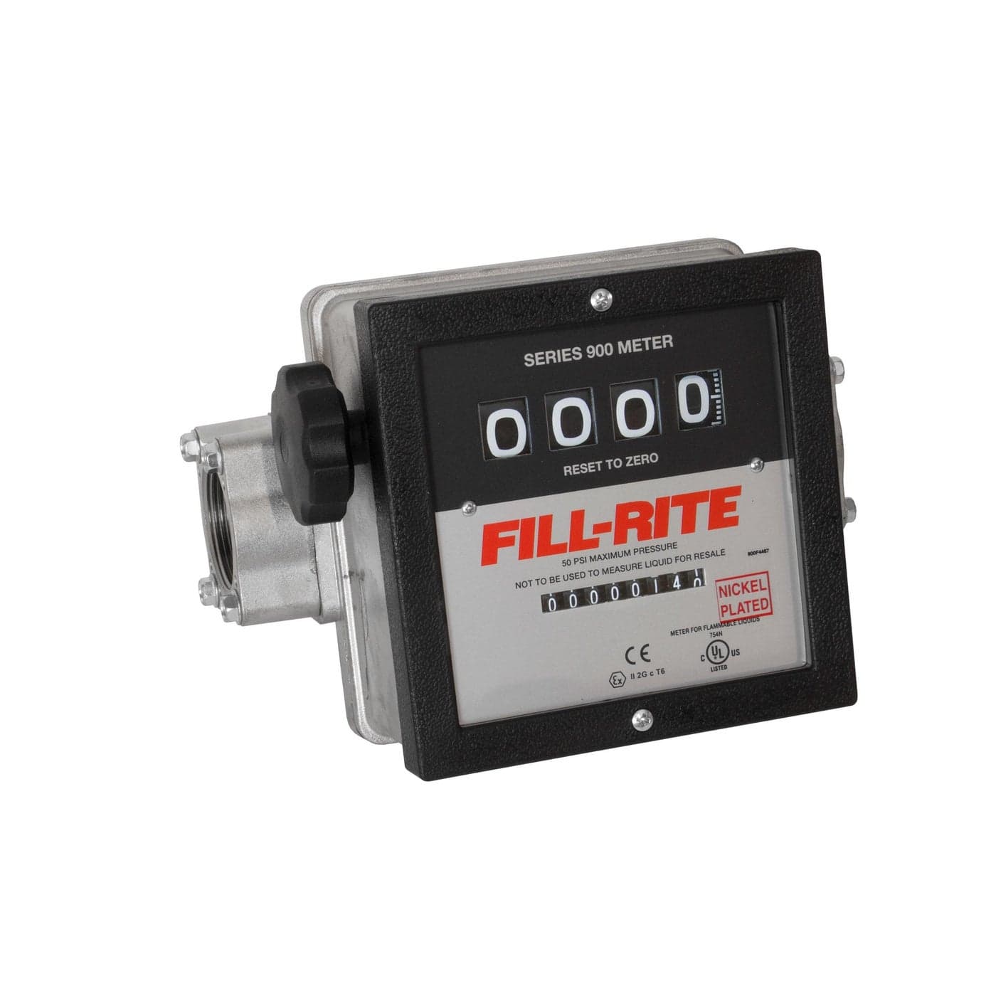 FillRite 901CN15 112 InletOutlet Meter 40gpm Nickel Plat