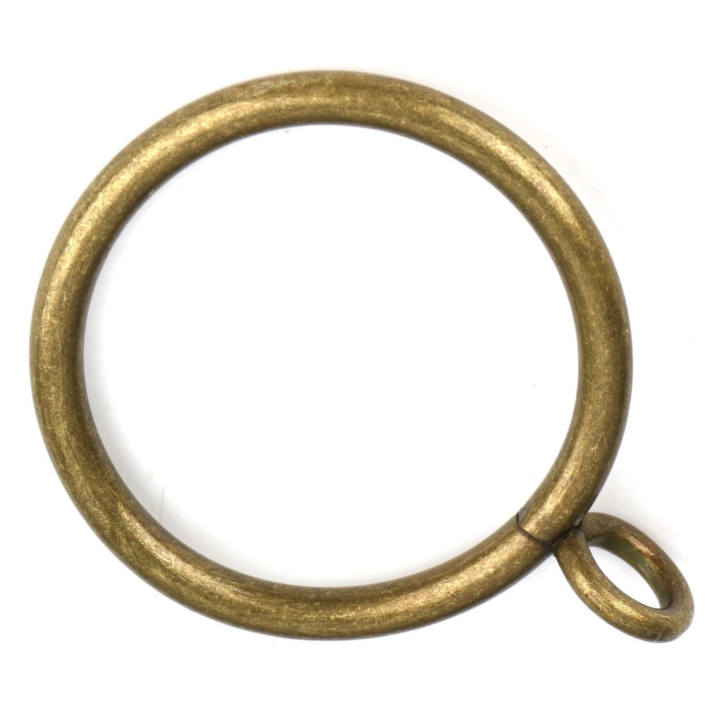 Antique Brass Curtain Rings with Eyelets for Curtain Rods Set of 30 PCS Curtain Rings 2 inch Inner Diameter
