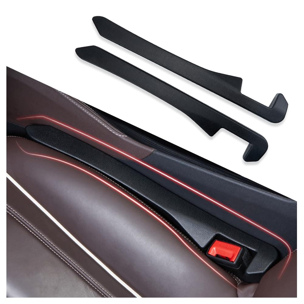 IHOTDER 2PCS Car Seat Gap Filler Car Seat Gap Filler Organizer for Holding PhoneKeyPurse Universal Car Gap Filler Fits Car Truck SUV Car Interior Accessories Black2PCS