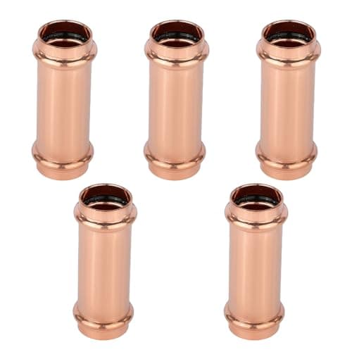 Pack of 5 EFIELD 34 x 34 Copper Press Fit Extended Coupling Fittings No StopPRESS029