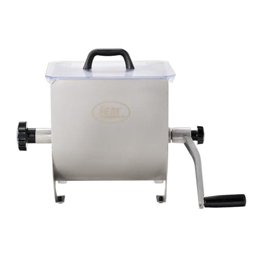 LEM Products MightyBite 10 Pound Capacity Manual Meat Mixer, Stainless Steel, Hand Crank, Manual Mixing Operation