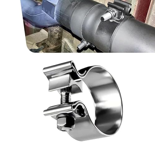 Qurbuns 25 Exhaust Clamp Stainless Steel Narrow Band Muffler Clamp Heavyduty OType Clip for Mufflers and Pipes Muffler and Exhaust System Repair Universal for Most Cars Silver