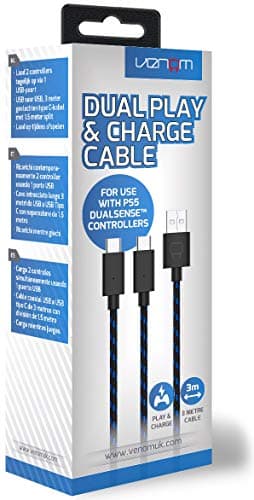 Venom 3 Metre Dual Play Charge Cable PS5