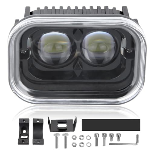 OPL5 4 inch Universal Motorcycle Led Driving Lights, 45W, Running Lights LED Work Light Bar White Hi/Lo Beam Motorcycle Lights for ATV Truck E-Bike (1 Piece)