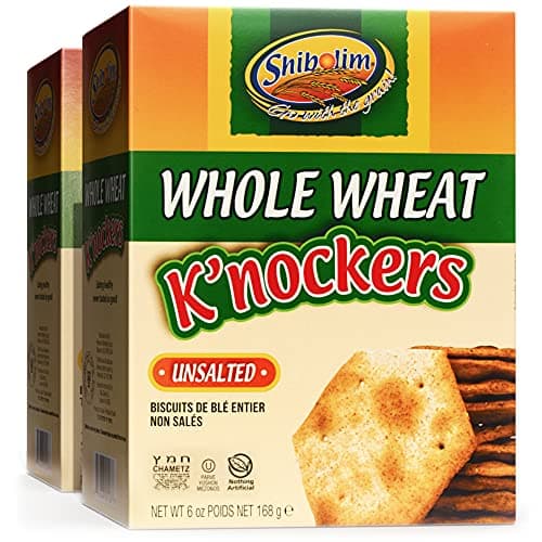 Shibolim Whole Grain Unsalted Whole Wheat Crackers 6oz Pack of 2 Crisp Delicious Awesome Crunch Great mouth Feel Made with Whole Grains Kosher