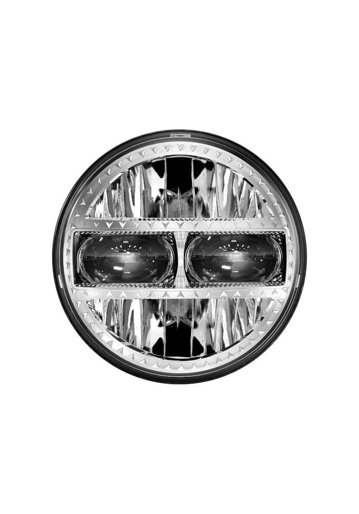 AUDEXEN 575 Inch Led Headlight 55W 534 Round Headlight Compatible with Harley Dyna Sportster Street Bob Softail Iron 883 Street Rod Deuce Custom Super Wide Glide Motorcycle Chrome