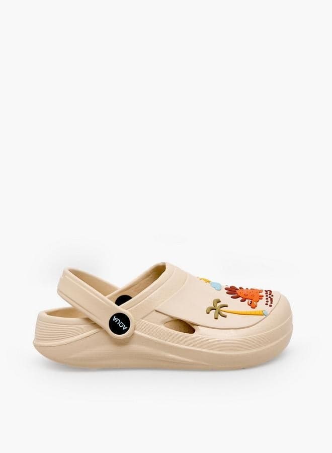 Kids Dinosaur Applique Clogs — 26
