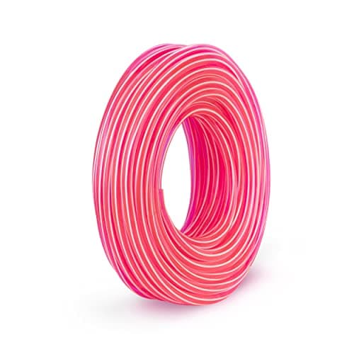 Garbnoire 20 Meter 0.5 Inch PVC Pink Striped Water Pipe|Lightweight,Durable&Flexible|Hose with Accessories Like Hose Connector&Clamps|Watering Garden,Cleaning,Outdoor-Indoor Use(20 Mtr(65.6 Feet)