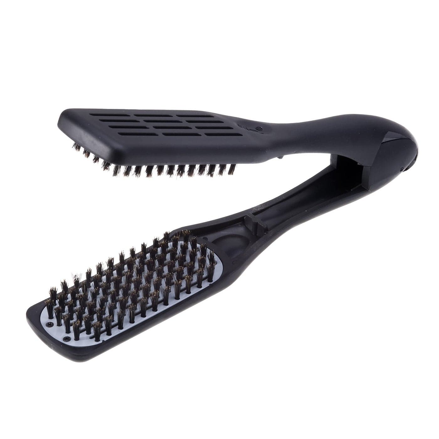 Denman D79 Thermoceramic Hair Straightening Brush - with Boar Bristles - For Wide, Wavy, Curly, Coily Hair – Black