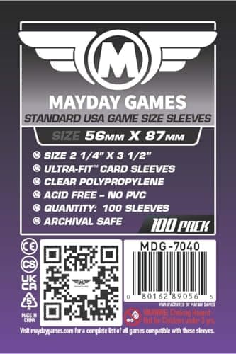 Purple Label Standard USA Game Size Sleeves 100 56mmx87mm