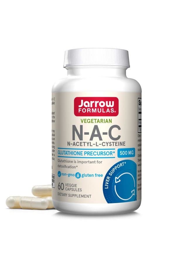 ® N-A-C 500 mg, Dietary Supplement, Antioxidant Support for Liver Health, 60 Veggie Capsules, 60 Day Supply