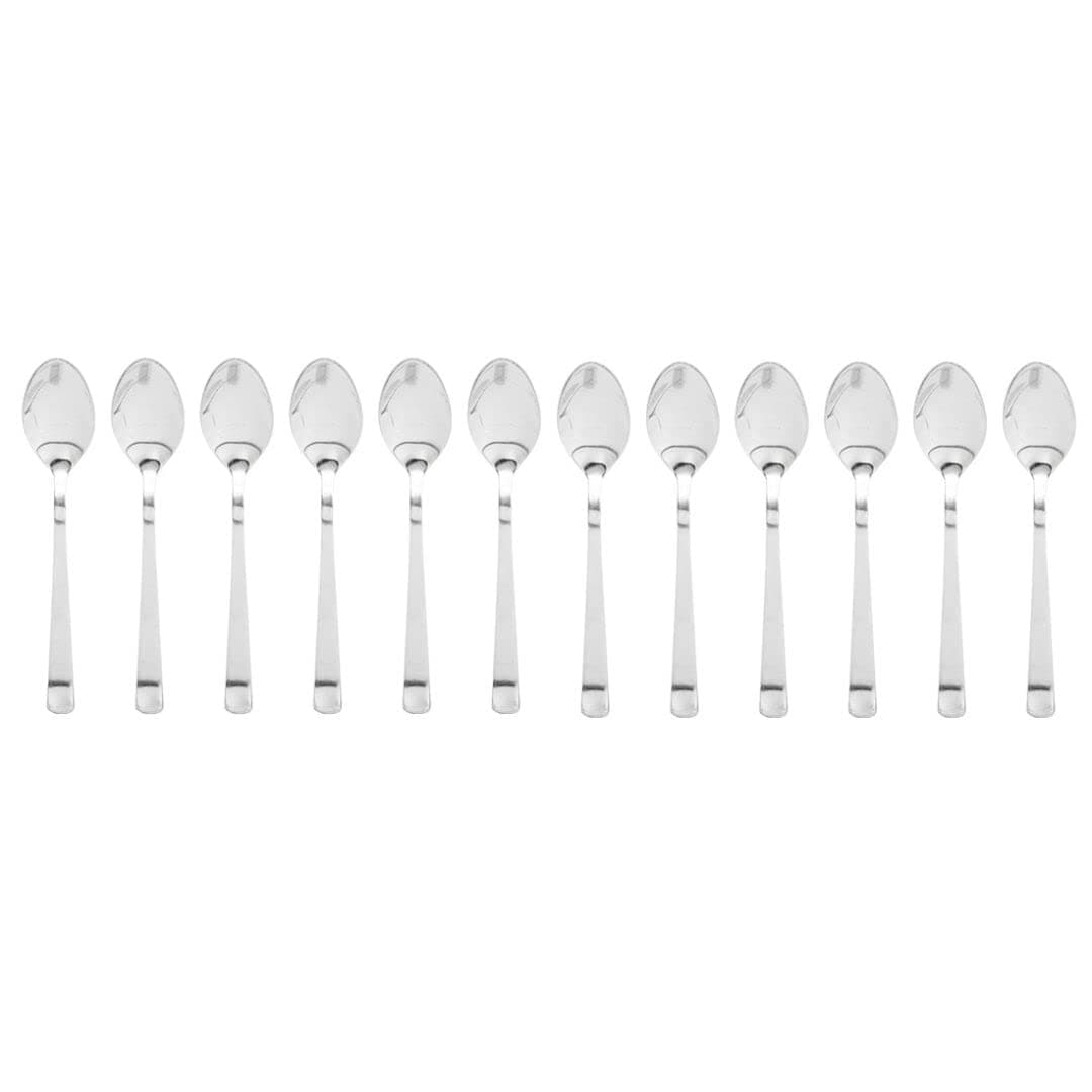 METKING Stainless Steel Spoon Set of 12 Food Grade Silverware 15 cm Durable Kitchen Dining Utensils for Home and Restaurant