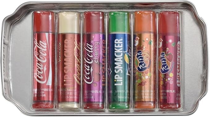 Lip Smacker CocaCola Tin Collection Set of Flavoured Lip Balms for Kids Sweet Gift in a Collectible Iconic CocaCola Lip Balm Set Gift Pack of 6
