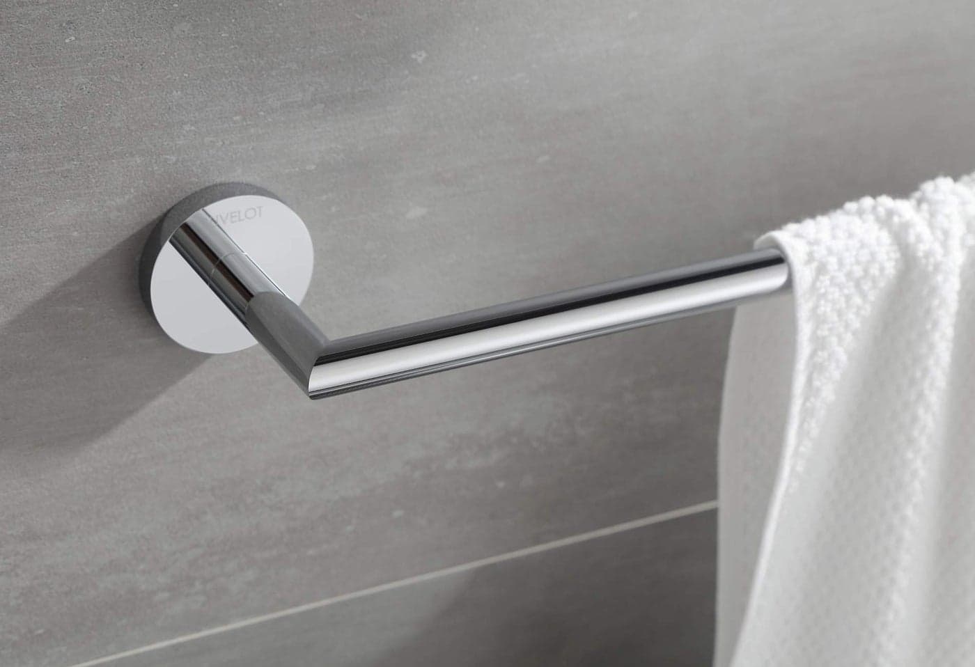 BUVELOT Towel Racks for Bathroom Chrome Towel Bar Wall Mounted Towel Holder Modern Hotel Style Bath Towel Rail Brass 077070CR Leo Series