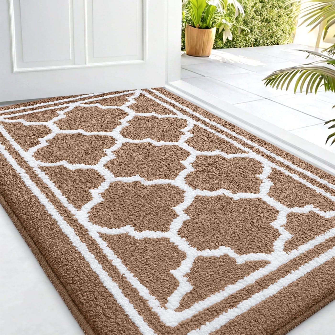 Buganda Indoor Door Mat DirtResistant and Absorbent Doormat AntiSlip Low Profile Floor Mats for Inside Entryway Front and Back Door Entrance 32x20 Inches Brown