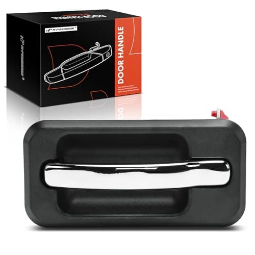 A-Premium Rear Left Driver Side Exterior Door Handle Compatible with Hummer H2 2003-2009, Chrome and Black, Replace# 15104794