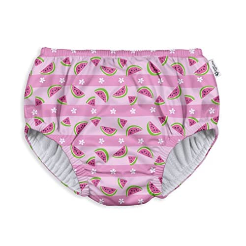 green sprouts Pullup Reusable Absorbent Swimsuit DiaperLight Pink Watermelon Stripe3T