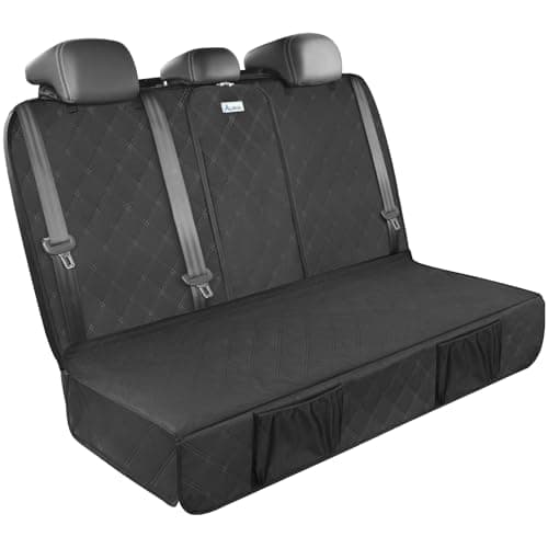 ALLANSING Upgraded 900D Heavy Duty Dog Back Bench Seat Cover, Car Seat Protector, Fits Compact Cars & SUVs, 3 Seatbelts & Armrest Compatible, Waterproof Nonslip Pet Backseat Cover for Dogs & Kids