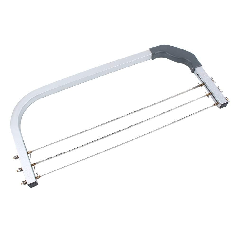 Zerodis Wire Cake Cutter Leveler 3 Blades Stainless Steel Cut Saw Cake Leveler Professional Cake Cookie Cutter Slicer with Stainless Steel Wires and Handle