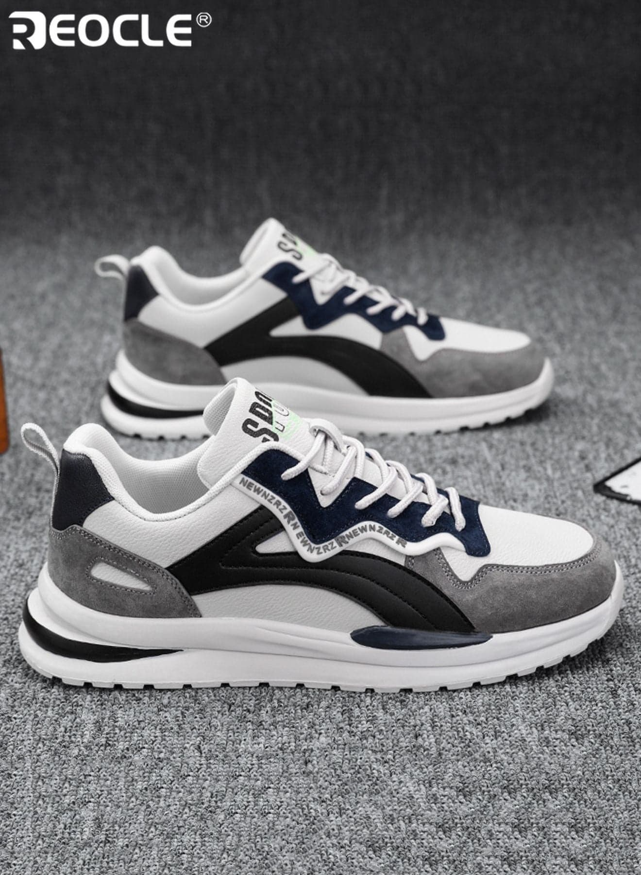 Men's Casual Retro Chunky Platform Sneakers Breathable Lightweight Non-Slip Walking Shoes for Daily Wear and Outdoor Styling