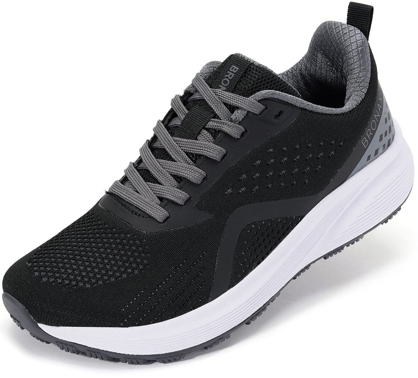 BRONAX Womens Wide Width Running Shoes Comfortable Sports Tennis Runny Size 11w with Arch Support Swollen Pregnancy Gym Jogging Athletic Sneakers Female for Ladies Black 43