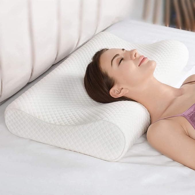 IDITRI EXPORT Cervical Contour Memory Foam Pillow for SleepingOrthopedic Pillow for Neck Pain