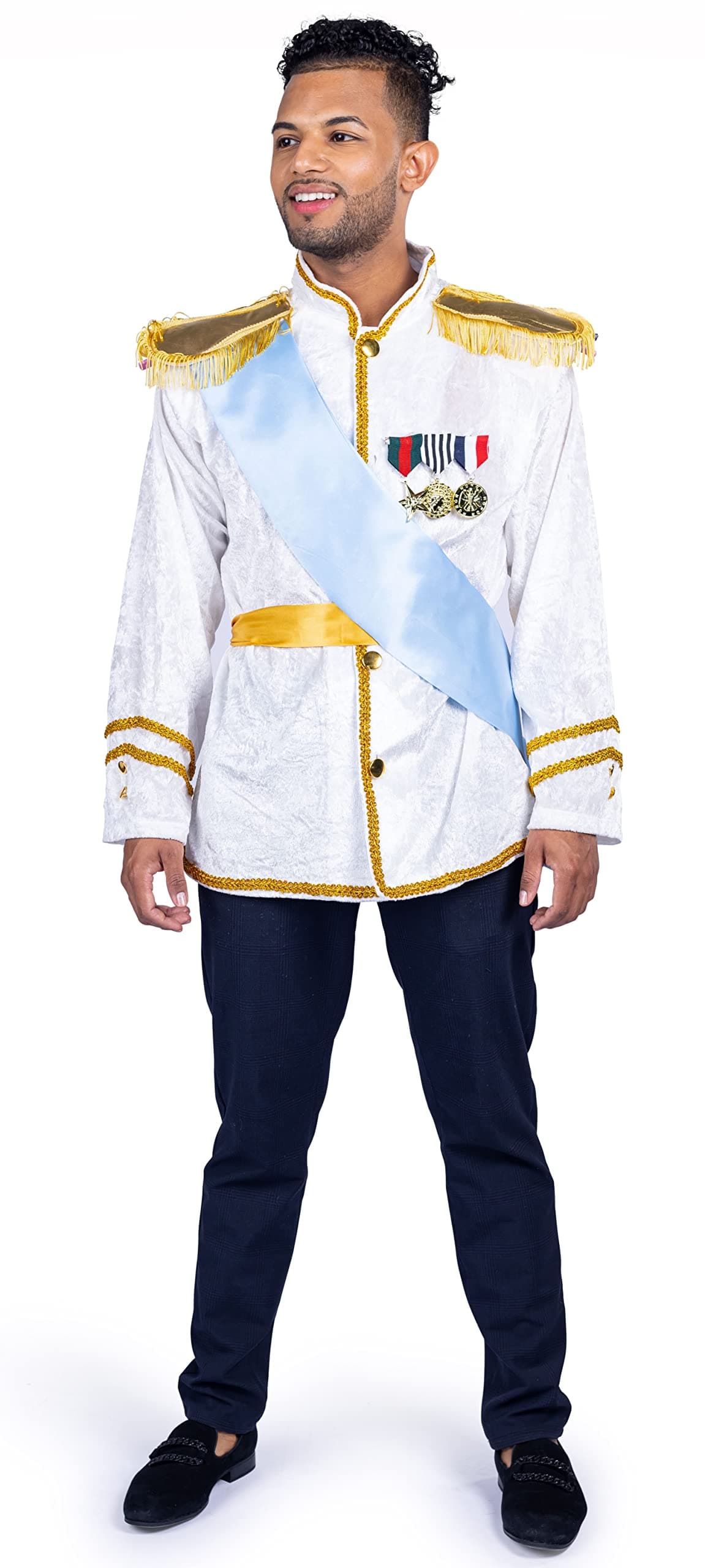 Dress Up America Prince Costume for Men - Royal Prince Charming Set for Adults - One Size