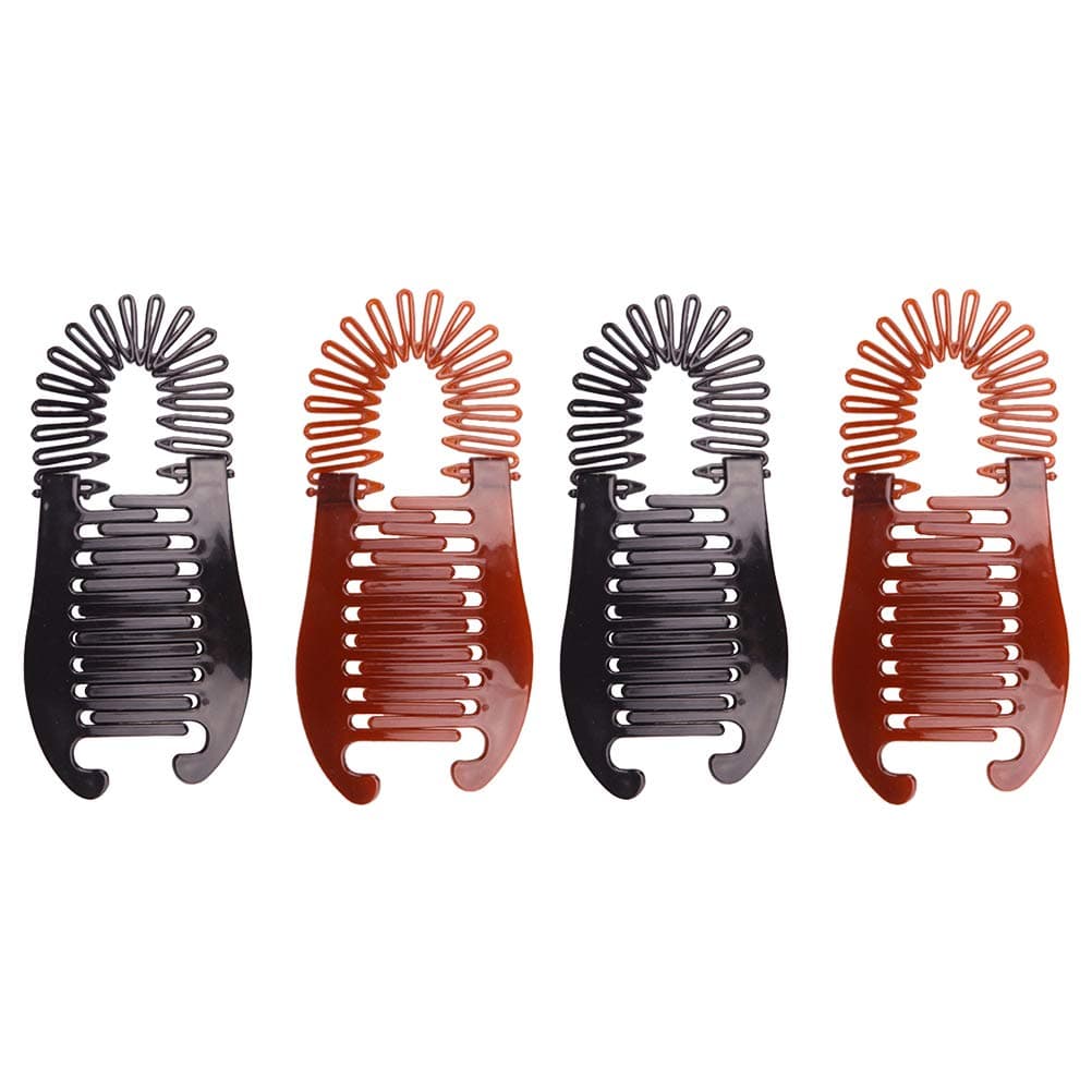 minkissy Banana Clip for Thick Curly Hair Ponytail Holder Plastic Hair Comb Clips Styling Tools Hair Accessories for Women Girls 4Pcs