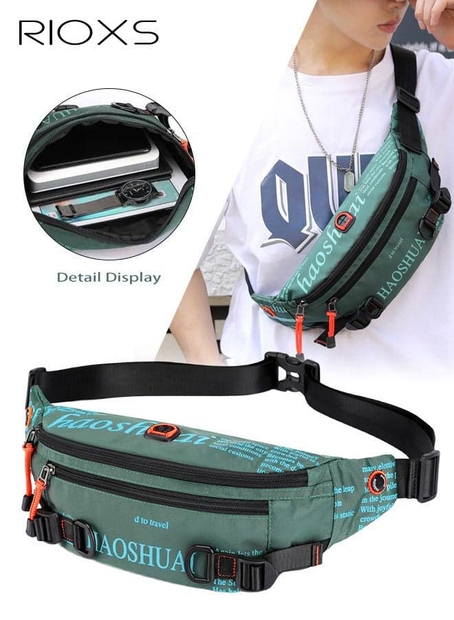 Crossbody Bag,Fanny Pack Belt Waist Bag For Men Women,Unisex Waterproof Pack With Adjustable Strap,Running Pack,Travel Bag,Chest Sling Shoulder Bag For Hiking Cycling Running Outdoor