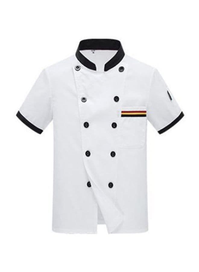 Pocket Detailed Chef Coat White/Black XL