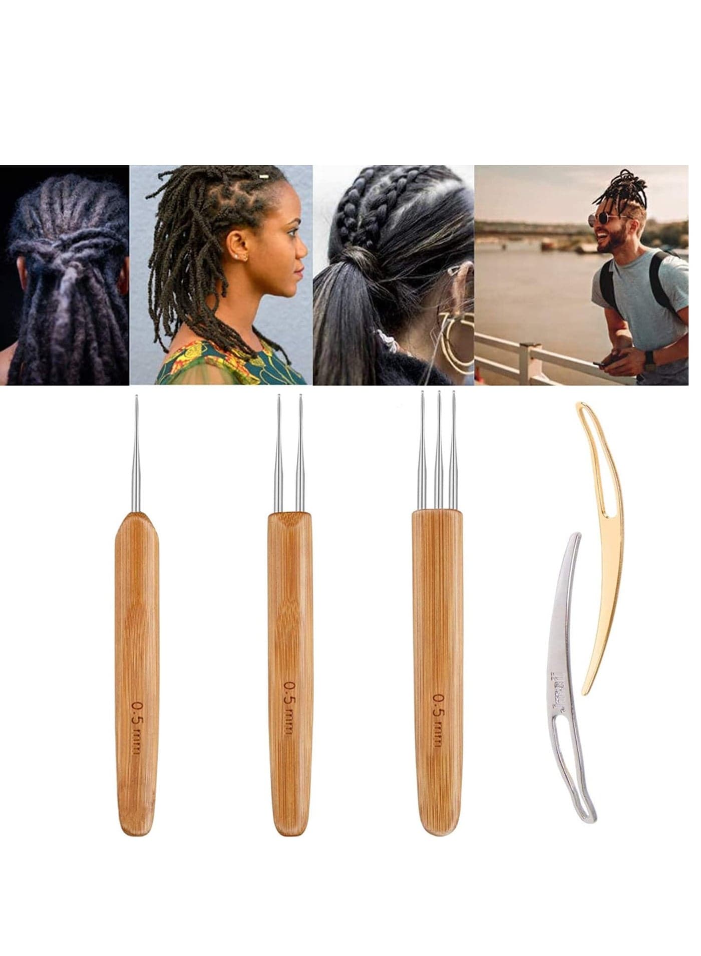 Crochet Tool for Braid Knitting Hook Interlocking Handicraft Extension Tightening Accessories Hair Necessities, Practical and Convenient Worth Having 0.5 mm
