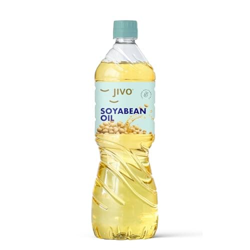 Jivo Cooking Edible Soyabean Oil 1 Litre | High in Omega-6 PUFA | Contains Tocopherols Natural Antioxidant | Suitable for Daily Cooking |