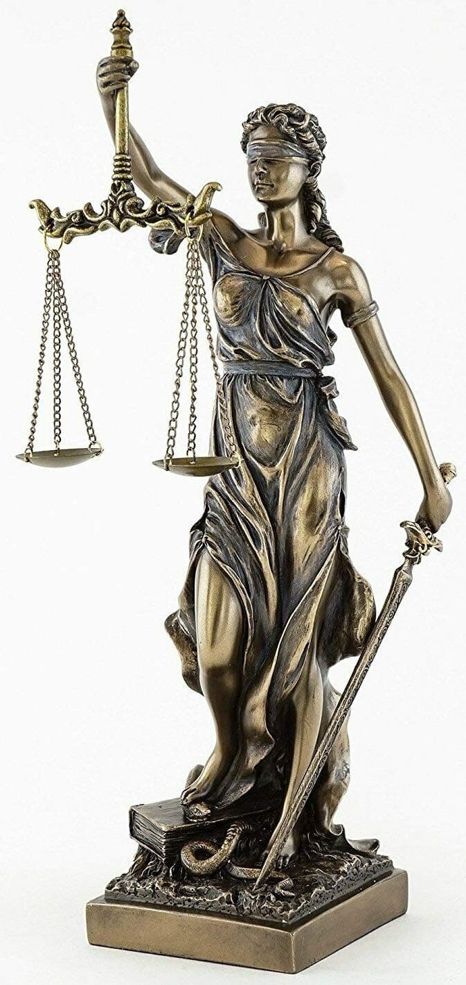 JFSM INC Blind Lady Justice Statue Sculpture Greek Roman Goddess of Justice